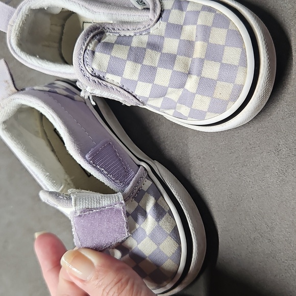 Vans Toddler Checkerboard Sneakers Lavender Size 5.0 - Picture 6 of 7